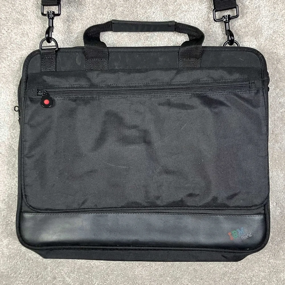 Vintage IBM ThinkPad Black Laptop Messenger Bag Briefcase‎ Shoulder Strap 16